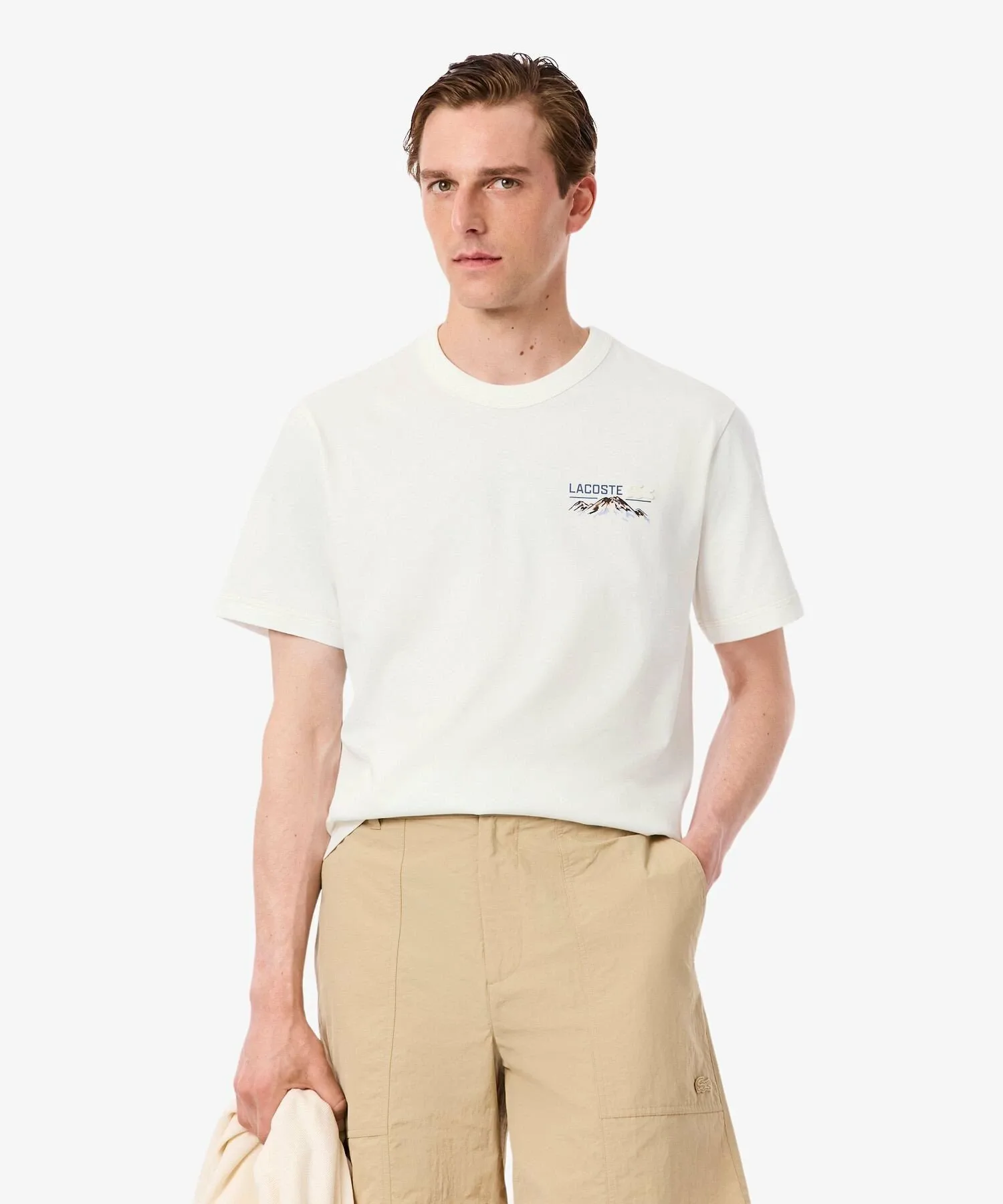 Футболка Shantaco с принтом на спине LACOSTE, White