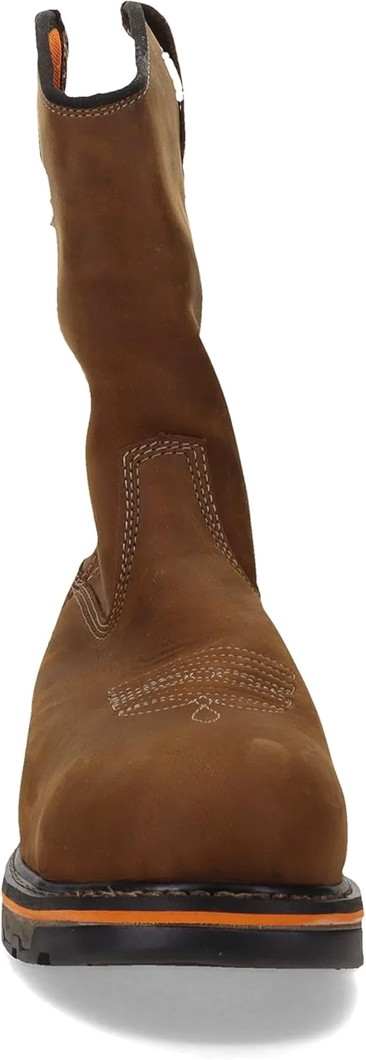 Мужские рабочие ботинки Timberland PRO, модель True Grit с композитным носком, без шнурков, коричневый — фото 3