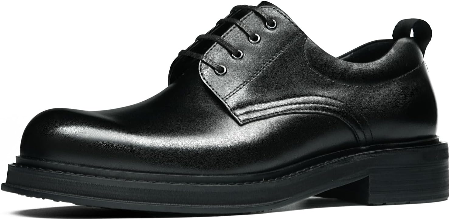 

Мужские классические туфли Derby для бизнеса, мужские с круглым носком, гладкая кожа, для формальных мероприятий, свадьбы, работы, ежедневной носки 96173 Windhana, черный