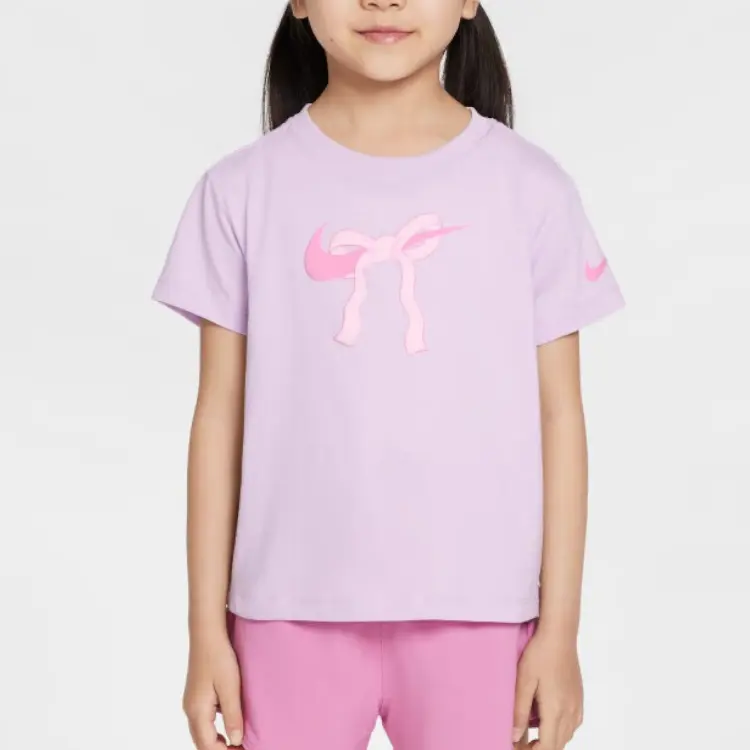 Nike Футболка SS25 светло-фиолетовая для детей 3-7 лет — фото 4