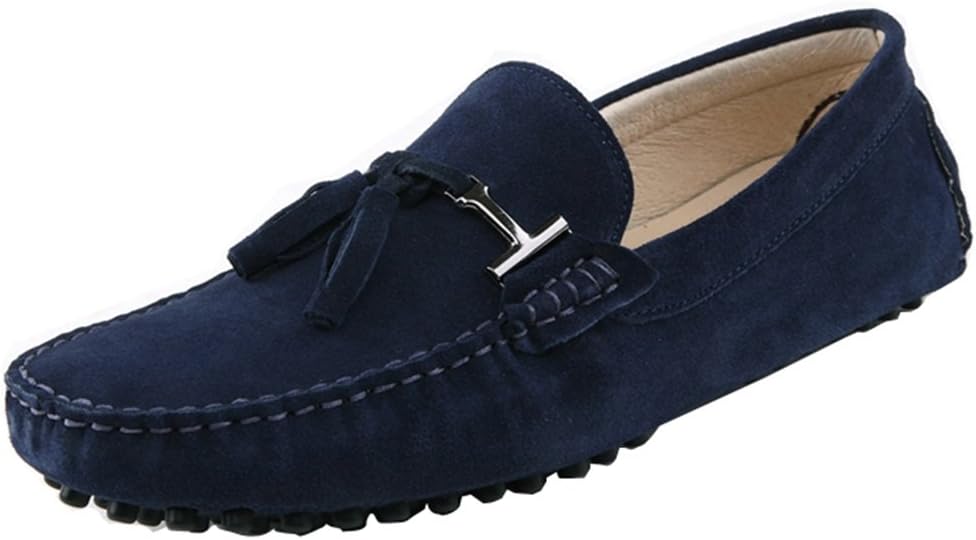 

Мужские повседневные мокасины из замши с кисточками, лодочные туфли с отделкой пенни Litnermia, синий
