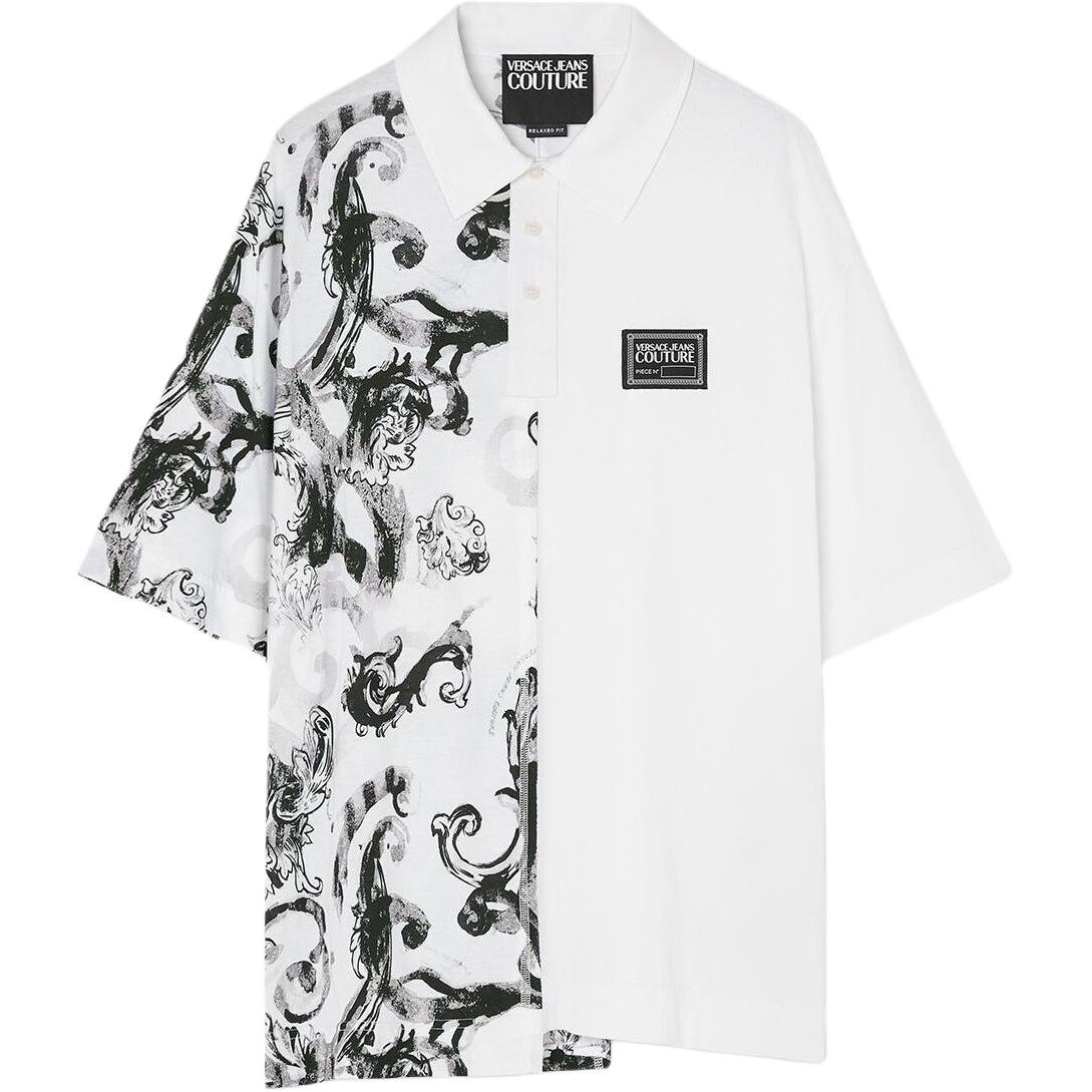 

VERSACE JEANS COUTURE Белая поло SS24 для мужчин