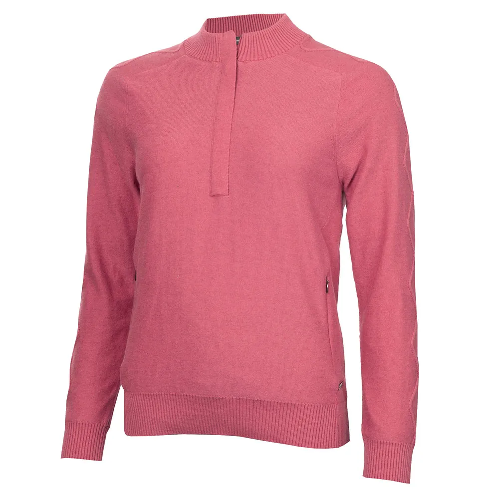 

Свитер Green Lamb Mirissa half zip, розовый