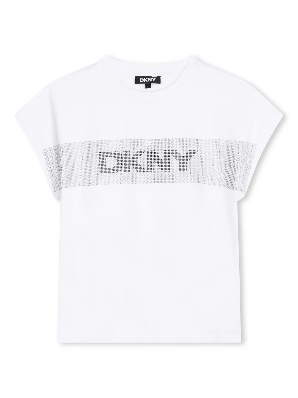 

Футболка с кристаллами Dkny Kids, белый