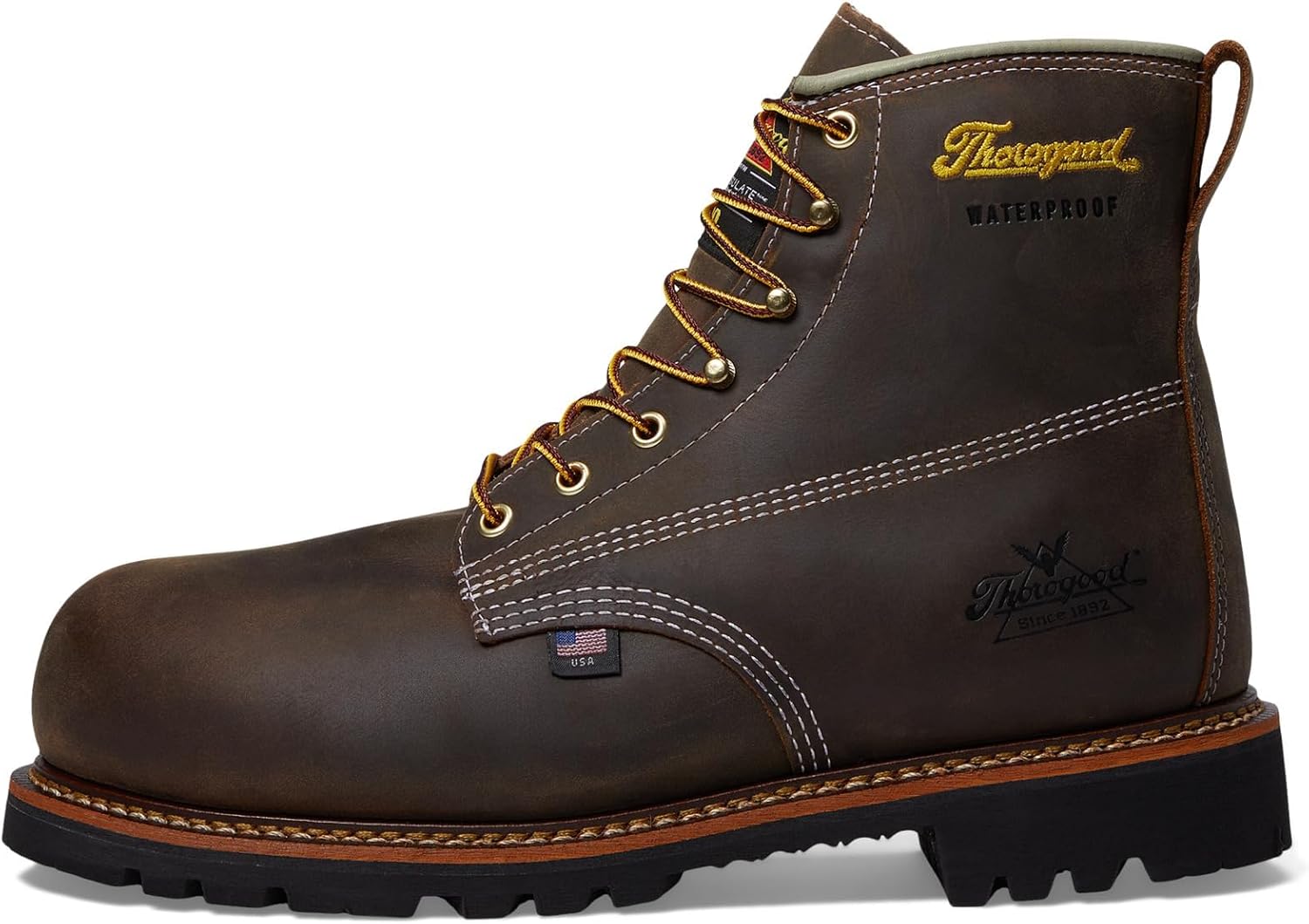 Мужские ботинки Thorogood American Heritage 6 из водонепроницаемой кожи с утеплителем — фото 4