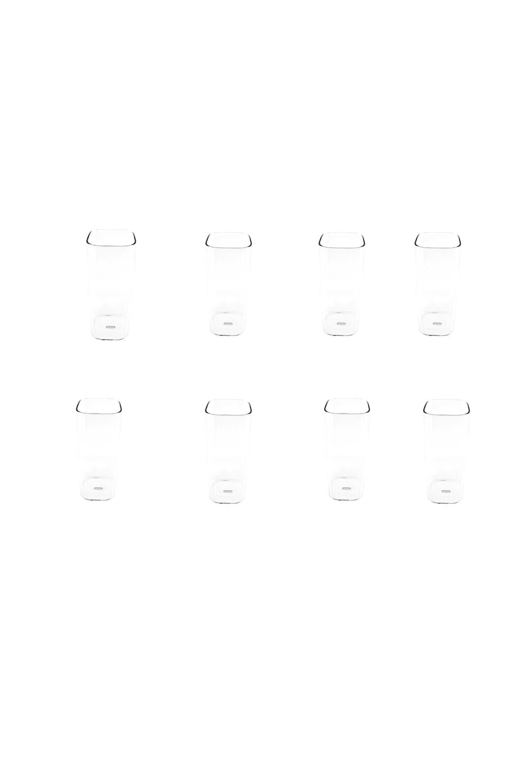 

Квадратные термостойкие стаканы для воды Mulex, transparent set mit 8 gläsern