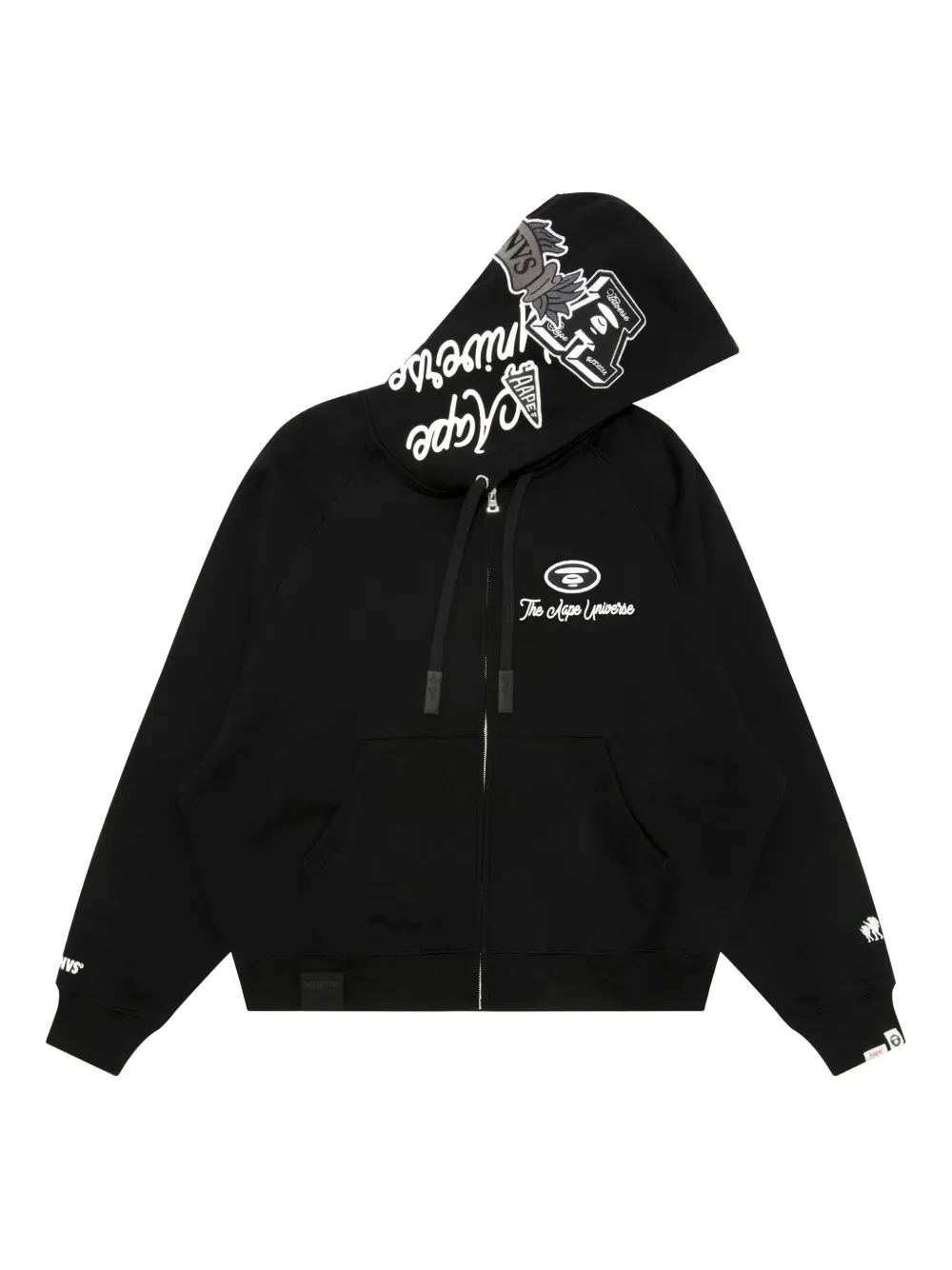 

Худи на молнии с аппликацией AAPE BY *A BATHING APE, черный