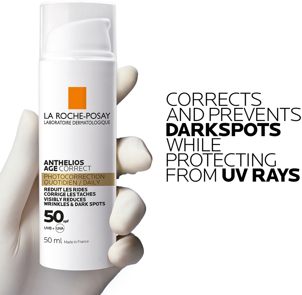 Антивозрастной защитный дневной крем Anthelios age correct spf 50 La Roche-Posay, 50 мл — фото 4