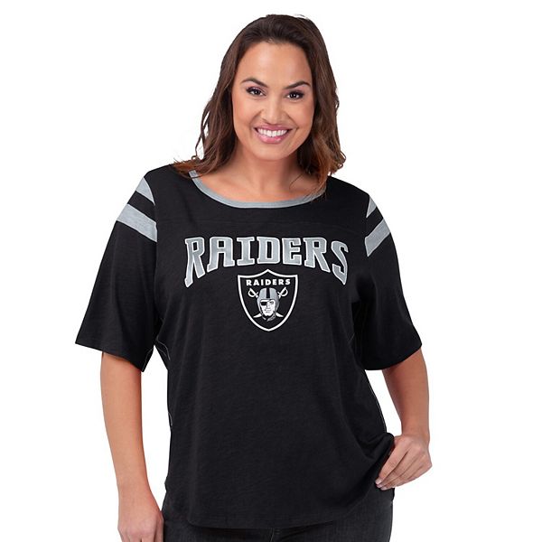 

Футболка Las Vegas Raiders черная женская Plus Size G-Iii 4Her By Carl Banks, Черный, Футболка Las Vegas Raiders черная женская Plus Size G-Iii 4Her By Carl Banks