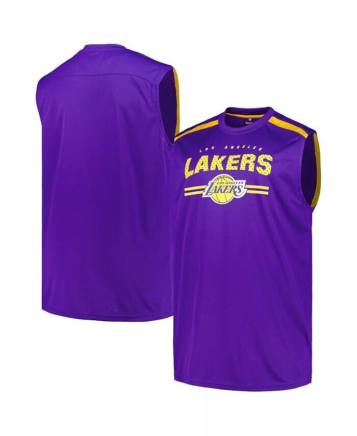 

Мужская фиолетовая майка Los Angeles Lakers Big Tall Birdseye Muscle Fanatics