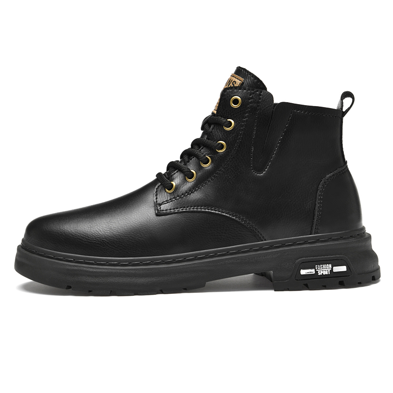 

Bull Thunder Короткие ботинки Martin мужские утепленные черные, цвет Black Insulated Shoes