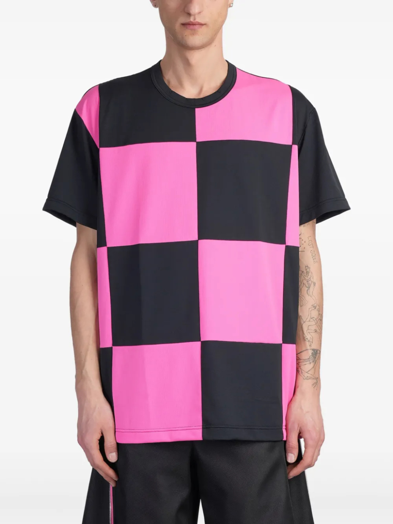 

Клетчатая футболка Comme des Garçons Homme Plus, черный