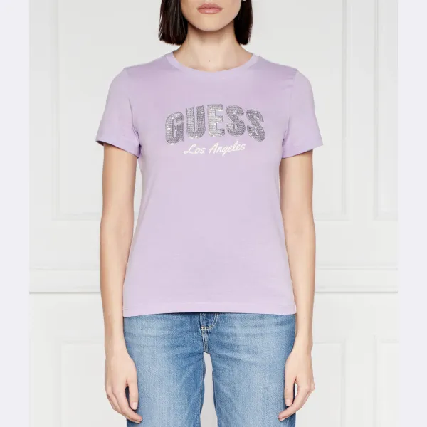 

Футболка стандартного кроя Guess, лавандовый