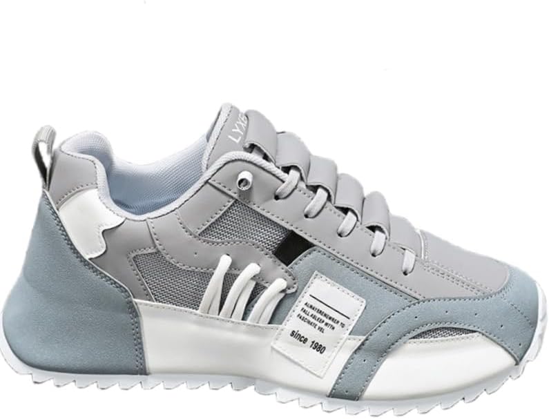 

Кроссовки для мужчин больших размеров на все сезоны, удобные модные с платформой для прогулок, бега и кемпинга на улице Fmshi, серый