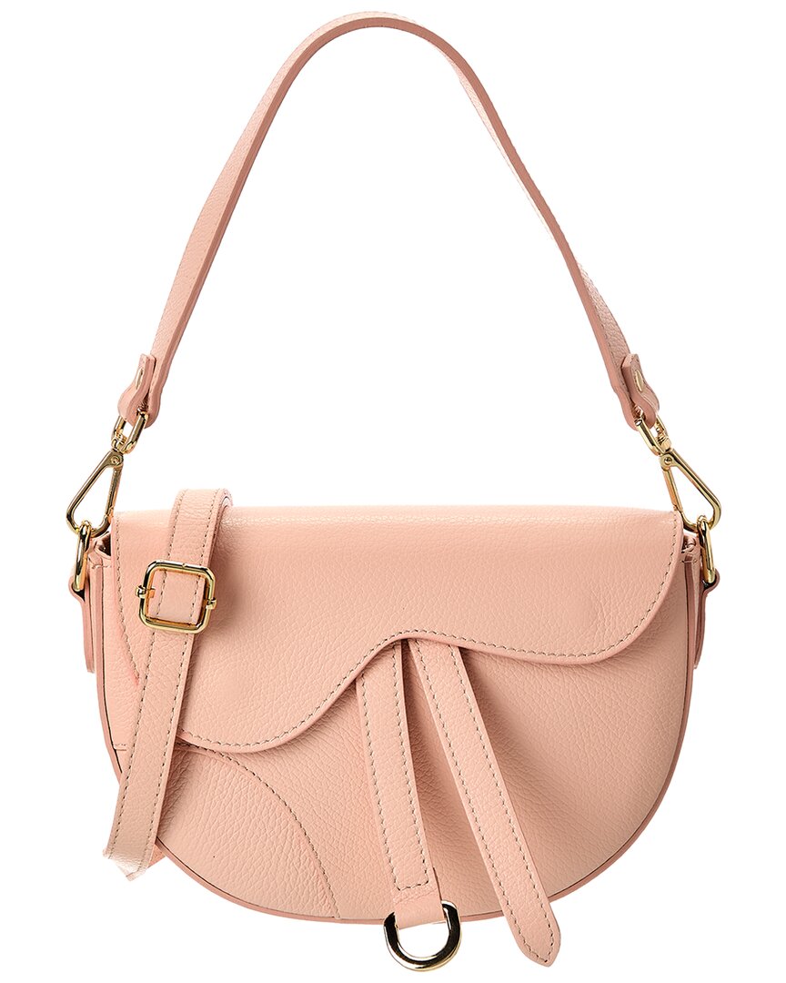 

Перман Нью-Йорк Ayla Кожаная седельная сумка Persaman New York, розовый