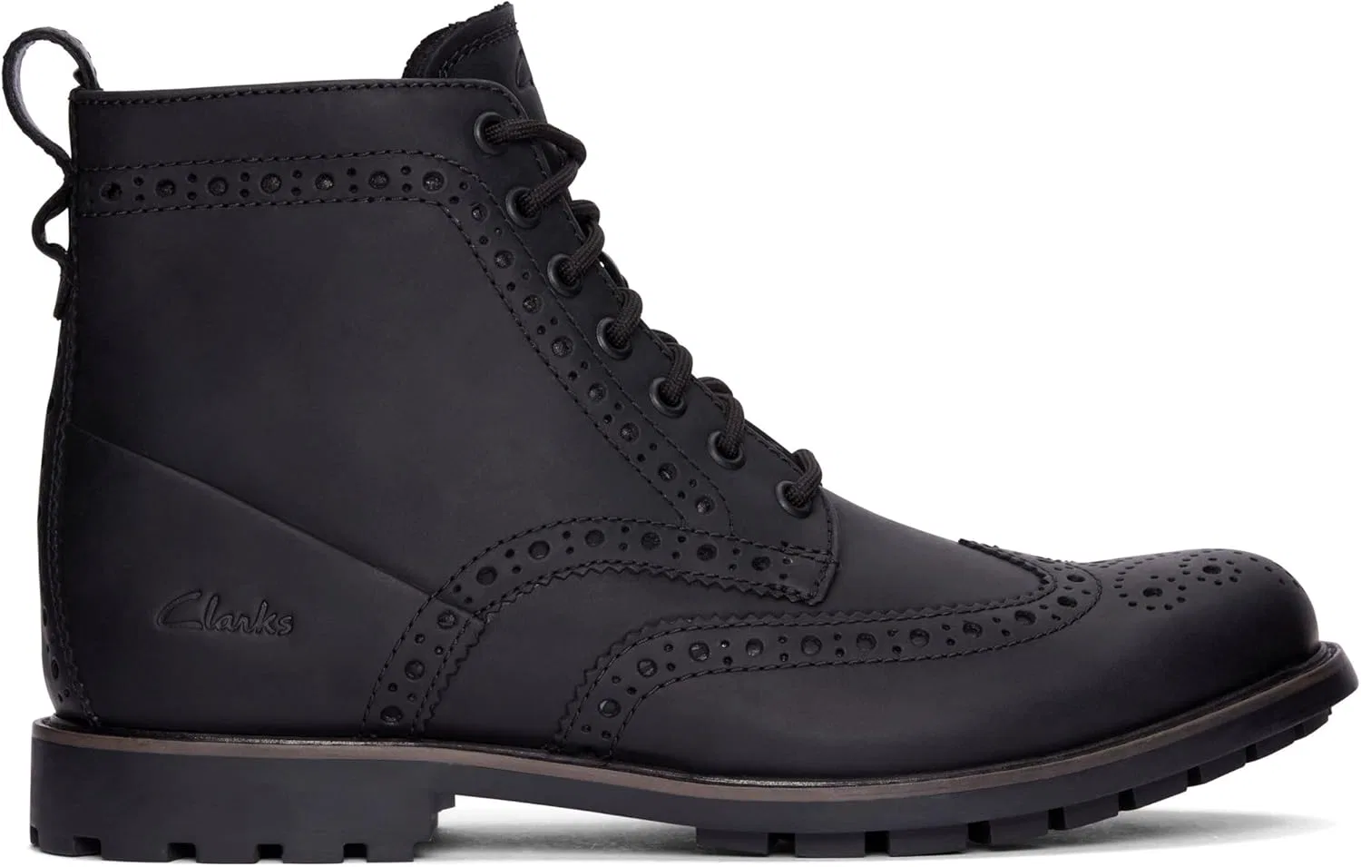Ботинки Clarks Boots WestcombeLimit, Glattleder, Schwarz, Herren Stiefel Boot, Black