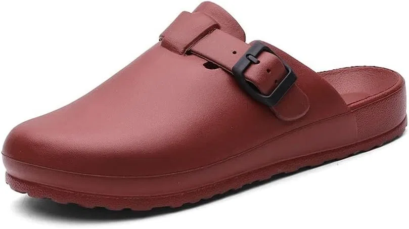Generic Sandalen Männer Männer Sandalen Sommerschuhe Gummi Clogs Eva Unisex Gartenschuhe Schwarze Strand Flache Männer Baotoupink, 8,5 Великобритания
