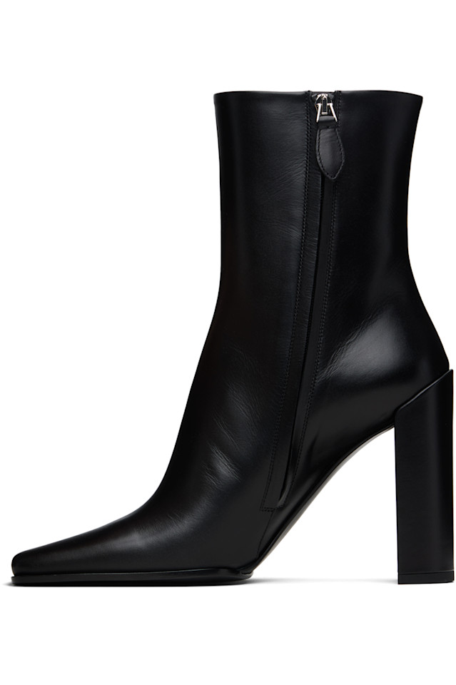 Alaïa Черные ботильоны из мягкой телячьей кожи (90 мм) — фото 3
