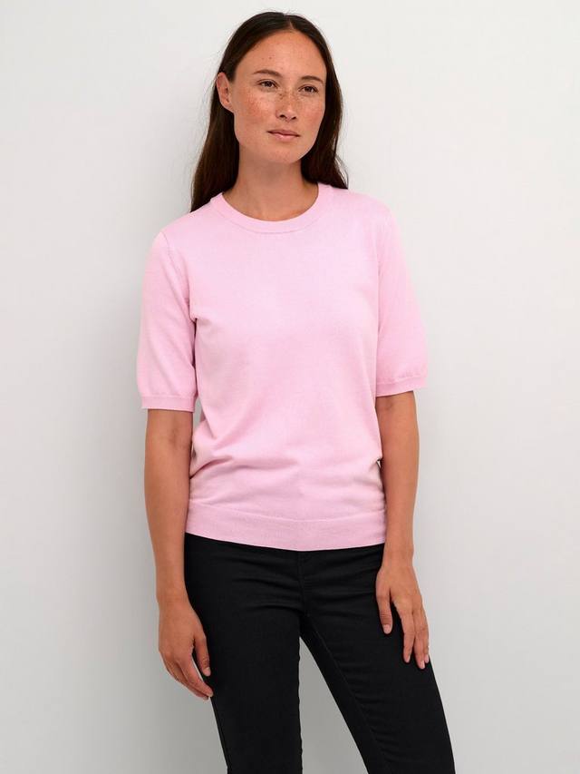 

Топ тонкой вязки lizza с коротким рукавом KAFFE, цвет Pink Mist