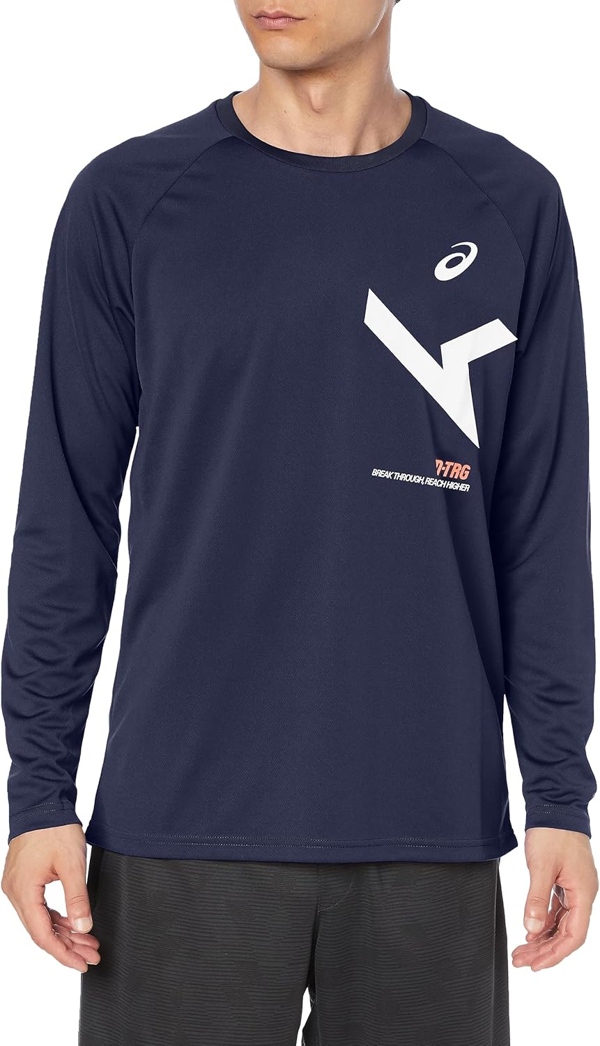 

Футболка Asics 2031E250 для тренировок, футболка с длинным рукавом AIM Dry, темно-синий