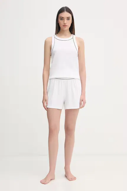 Пижама Lacoste Белая Хлопковая с Эластаном