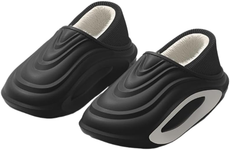 

Мужские зимние лоферы FmShi с толстой антискользящей стелькой - легкие, из ЭВА, подходят для дома и улицы, для отдыха и ежедневного использования, черный