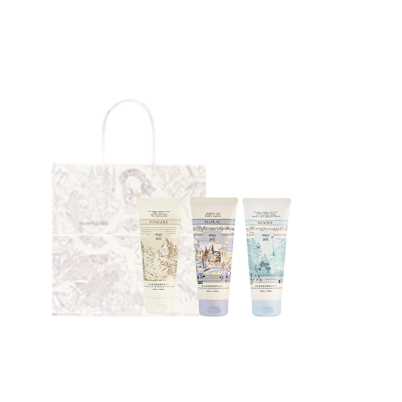 

Лосьон для тела/Крем/Спрей Unisex Roopy, 150ml*3 Pcs Floating светло-Forest+Winter Whispers+Melting Snow, Box Included Bag