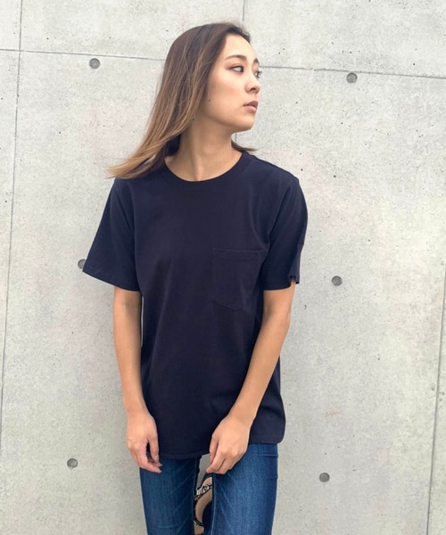 

Футболка с карманом, плотный джерси FRUIT OF THE LOOM, темно-синий