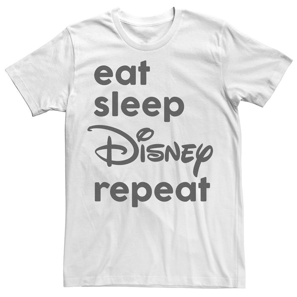 

Мужская футболка Disney Eat Sleep с повторением Disney Licensed Character, белый