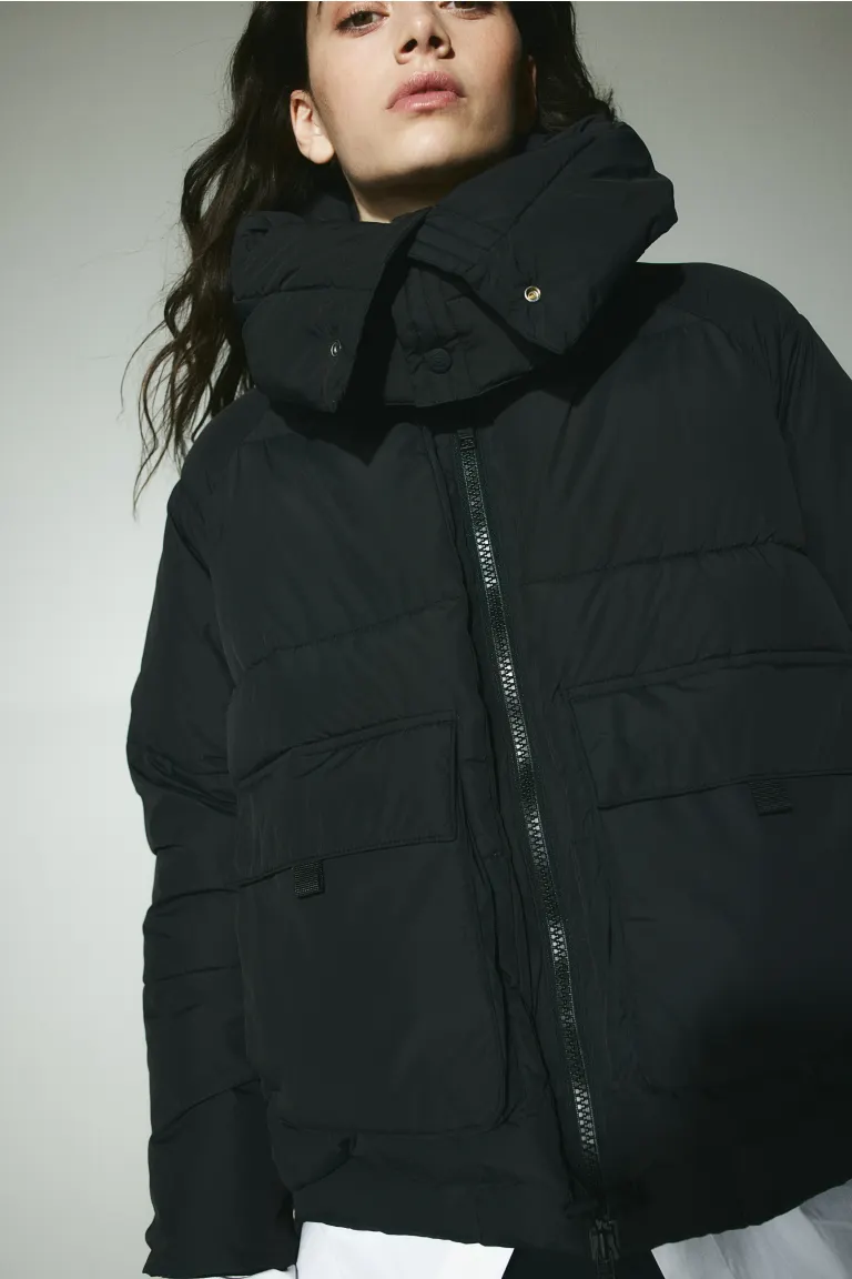

Пуховик harlem H&M, черный