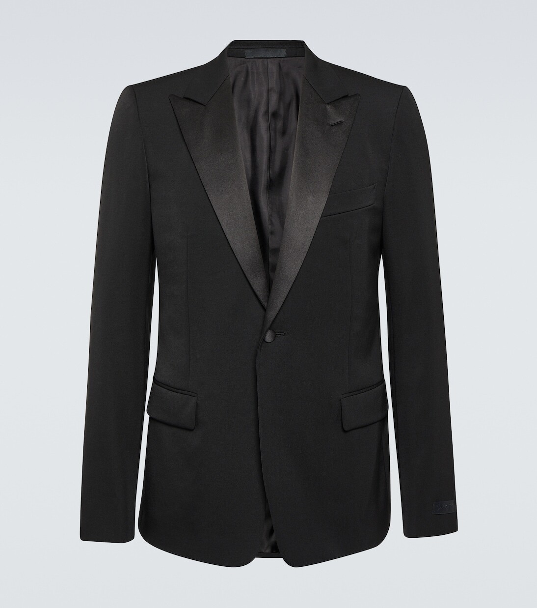 

Однобортный шерстяной смокинг Lanvin, черный