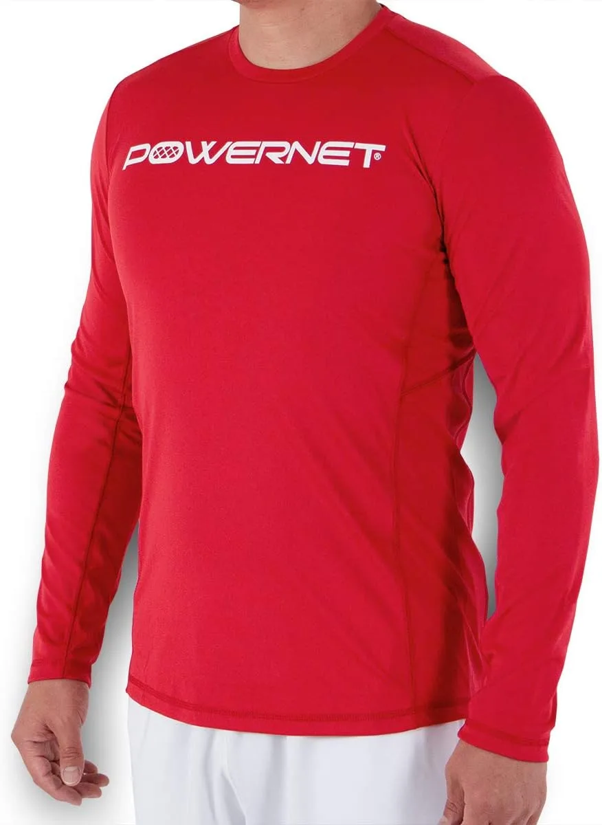 

Мужская тренировочная футболка PowerNet с длинным рукавом | Loose Stretch Dry Fit