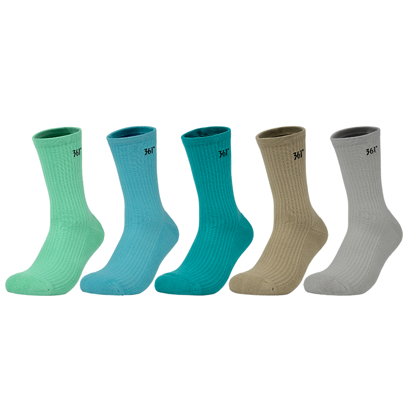 

Комплект унисекс носков до колена 361°, 5 pack (зеленый+светло-синий+темно-синий+deep желтый+светло-серый)
