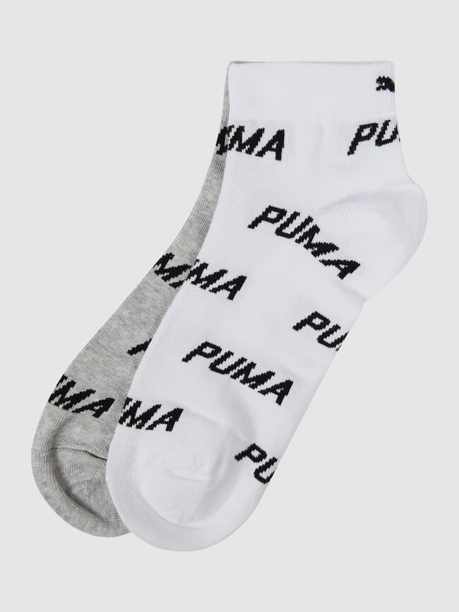 

2 пары носков-кроссовок с логотипом Puma, белый