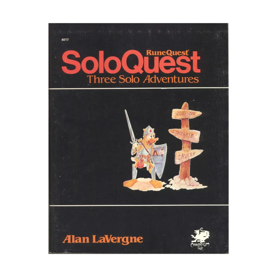 

SoloQuest #1 - Three Solo Adventures, RuneQuest (Chaosium), мягкая обложка