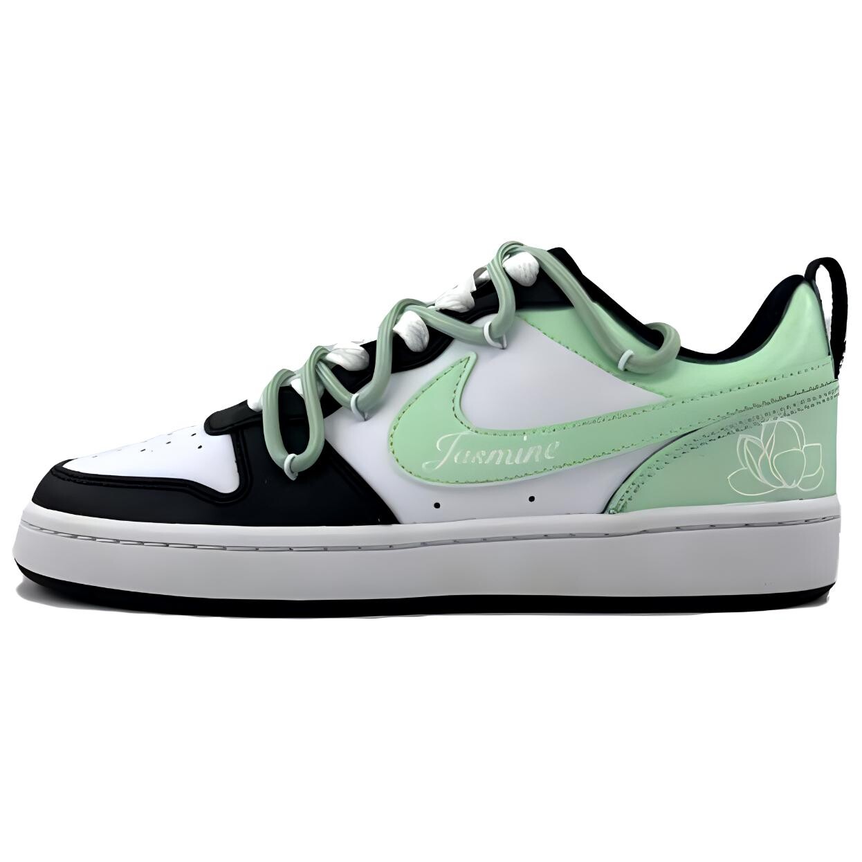 

Кроссовки Nike Court Borough Skateboarding Shoes Women's Low-top Green/white/black, зеленый