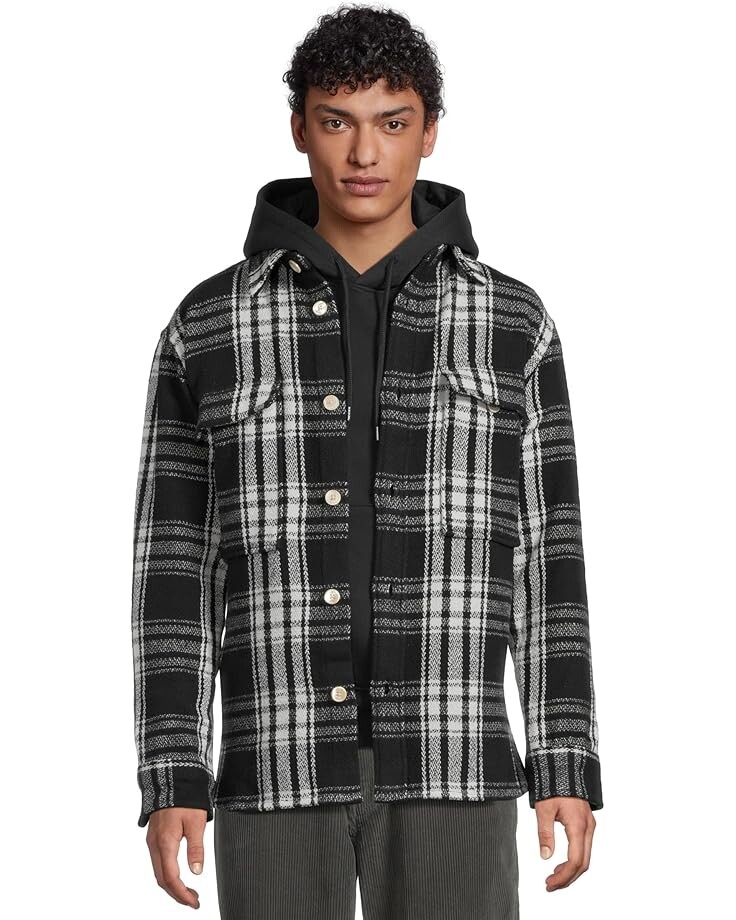 

Толстовка AllSaints Imber Long Sleeve Shirt, цвет Black/Ecru White