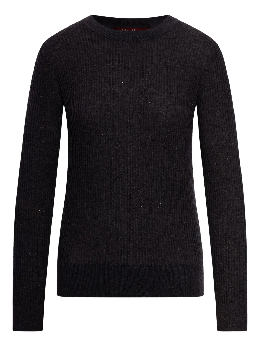 

Свитер Marabu в рубчик с пайетками MAX MARA, черный
