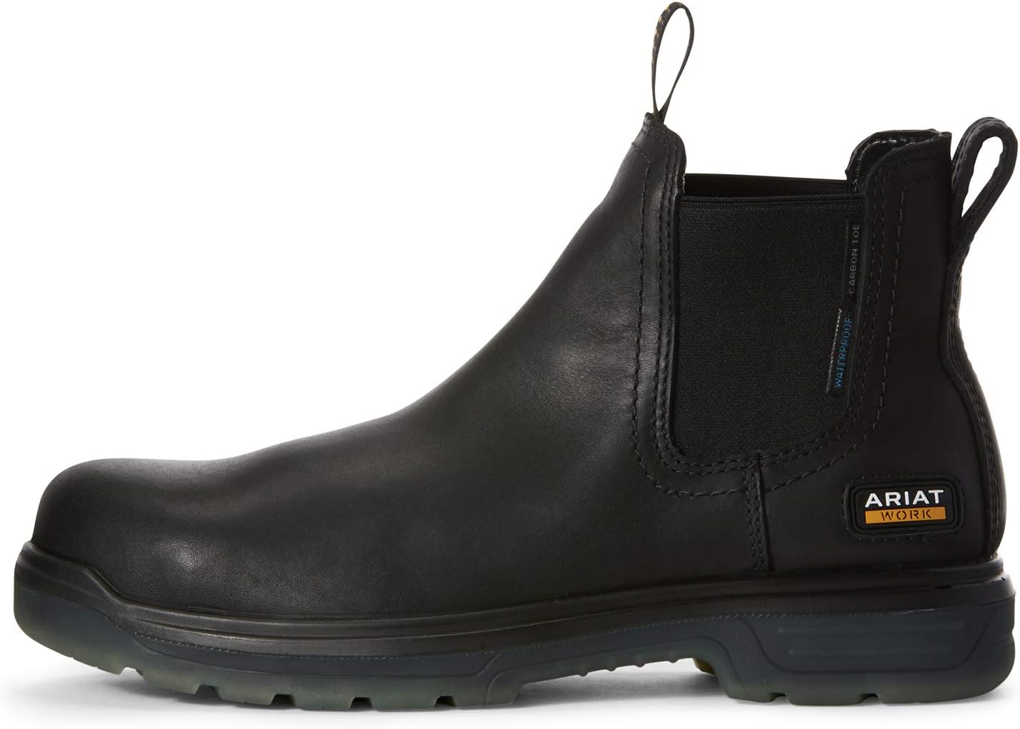 Мужские ботинки Ariat Turbo Chelsea с водонепроницаемым верхом и углеродным носком, черный — фото 2