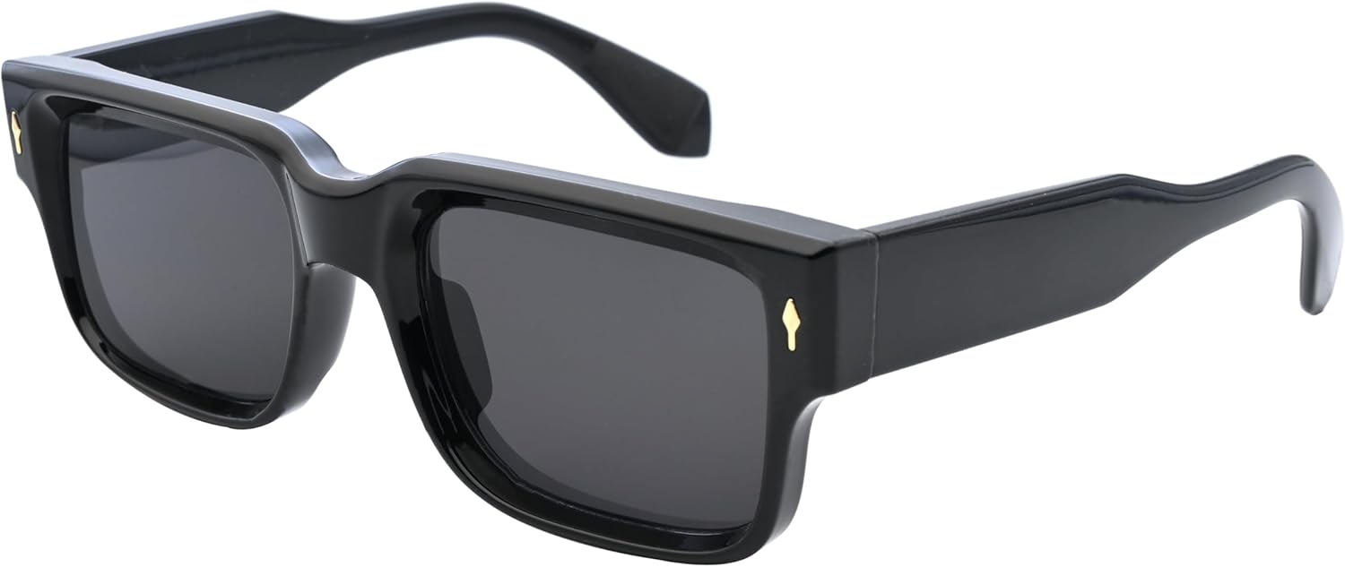 

Солнцезащитные очки Kursan в квадратной оправе для женщин и мужчин, модные массивные прямоугольные солнцезащитные очки черного цвета с защитой от УФ-излучения UV400, Black/Black