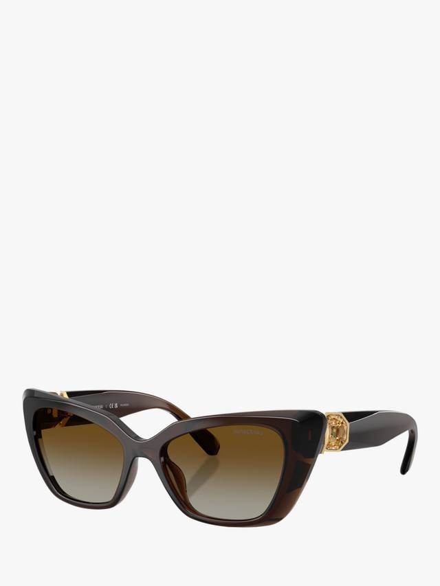 

SK6047 женские поляризованные солнцезащитные очки Cat Eye Swarovski, Transparent Brown