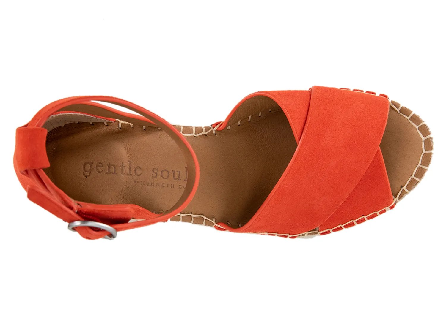 Сандалии Gentle Souls by Kenneth Cole Charli Wedge Sandal, Bright Coral — фото 4