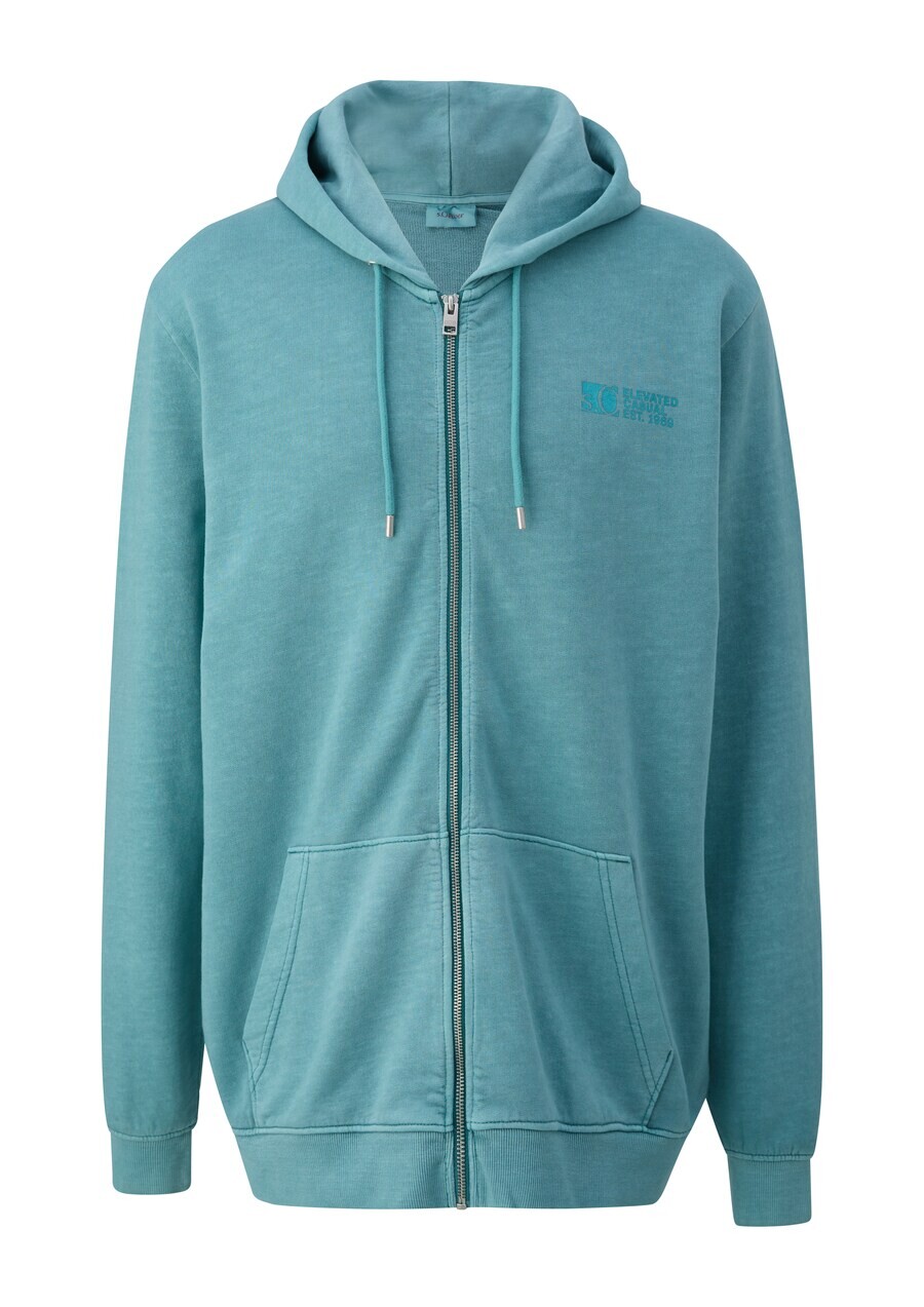 

Толстовка с капюшоном на молнии s.Oliver Zip-Up Hoodie, цвет petrol