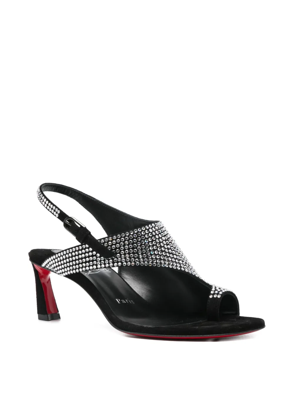Босоножки Viva Condora 55 с кристаллами Christian Louboutin, черный — фото 2