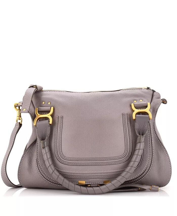 

Кожаная сумка Marcie среднего размера Pre-Owned Chloe, серый
