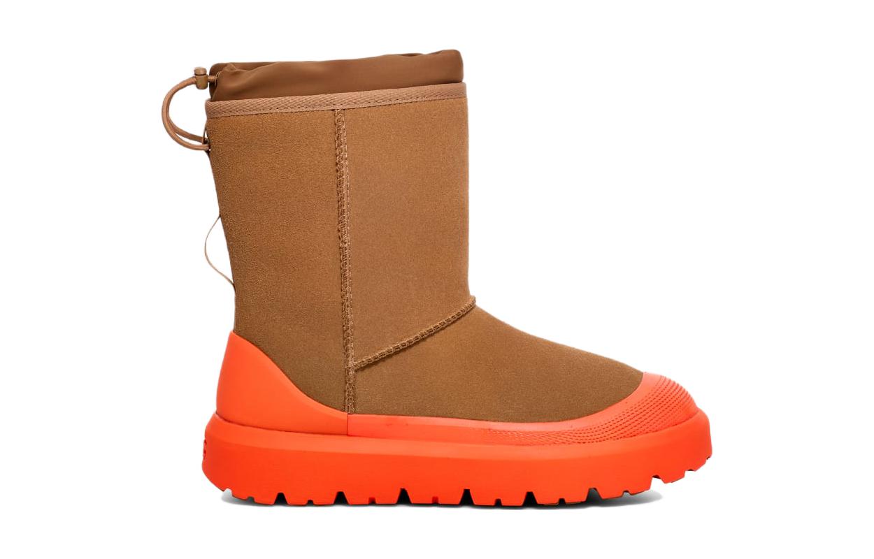 Классические короткие гибридные ботинки UGG для непогоды, цвет «каштаново-оранжевый» — фото 3