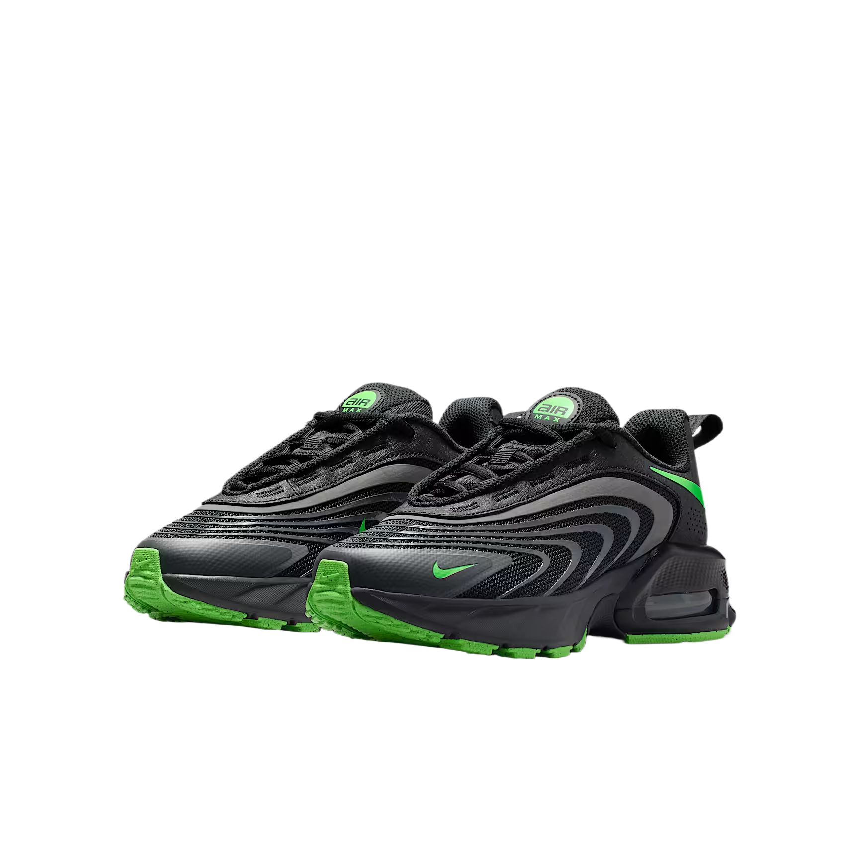 Кроссовки Air Max Fire Low Top для детей и подростков Nike, черный/зеленый — фото 4