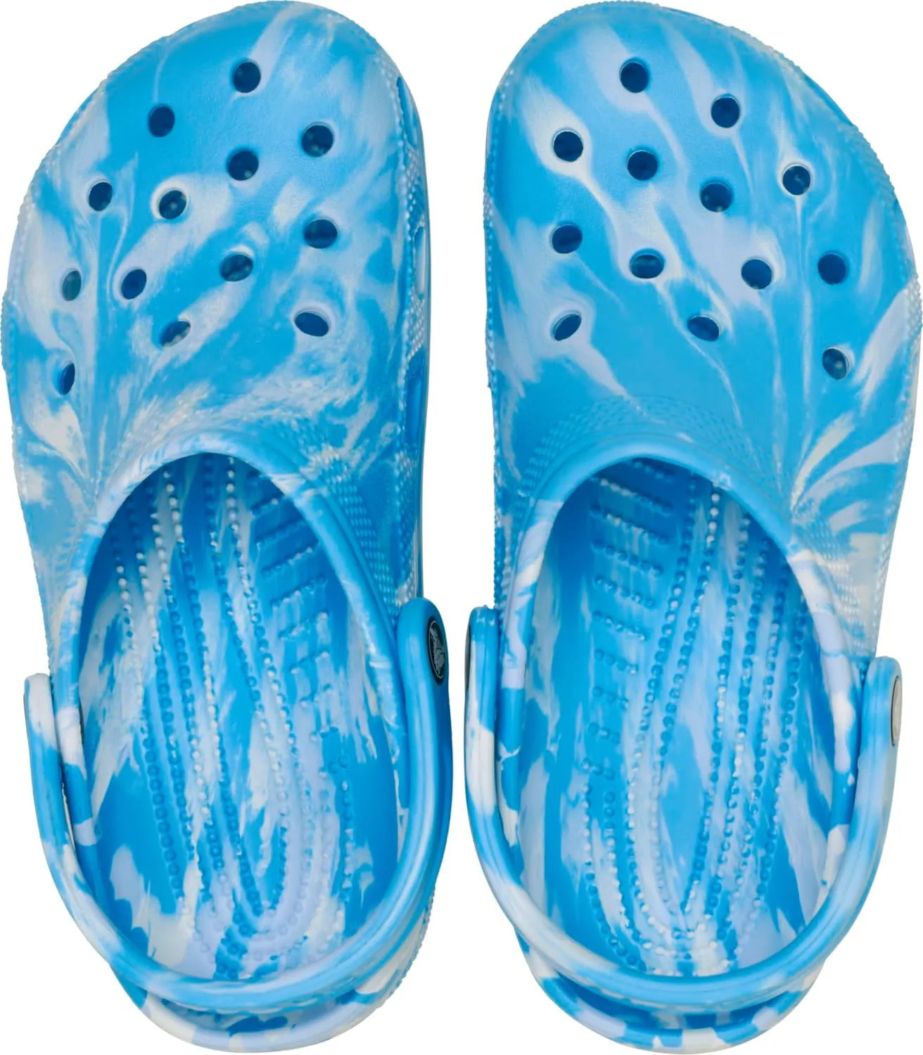 Крокс Унисекс Классические мраморные клогги с эффектом тай-дай Crocs, мультиколор — фото 2
