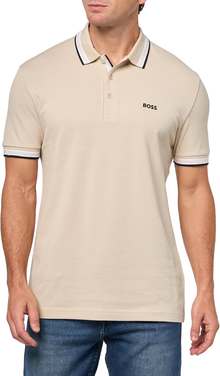 

BOSS Мужская поло с коротким рукавом Paddy, Peyote Beige