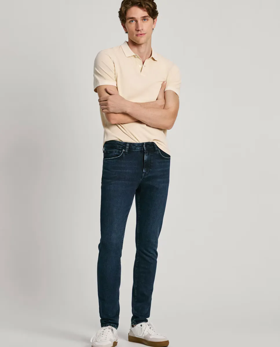 

Мужские джинсы скинни из эластичной ткани Pepe Jeans, синий